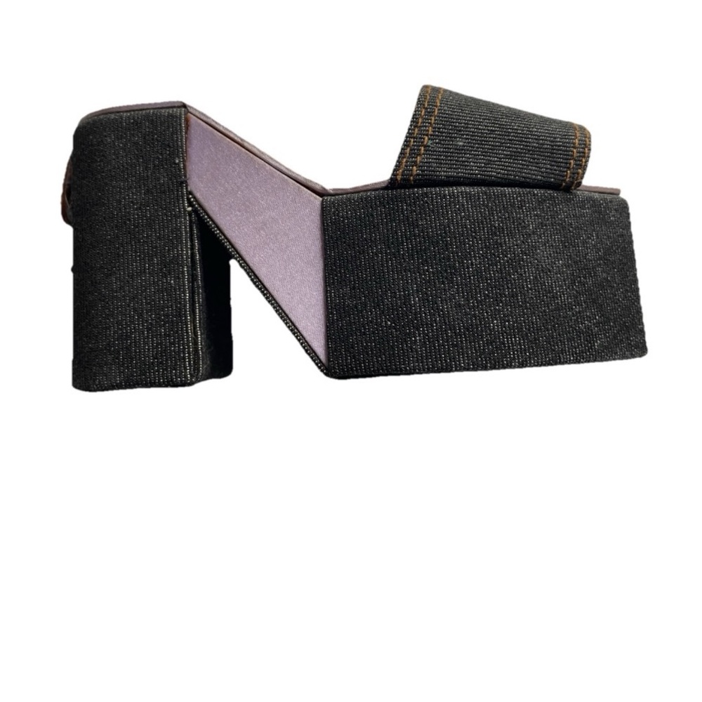 UNIQUE Denim PLATFORM SHOE Shaped TRINKET BOX